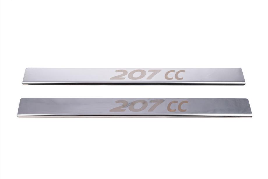 Peugeot 207 2006–2014 Protecciones de umbral Carmos (2 uds, acero inoxidable) Foto 2