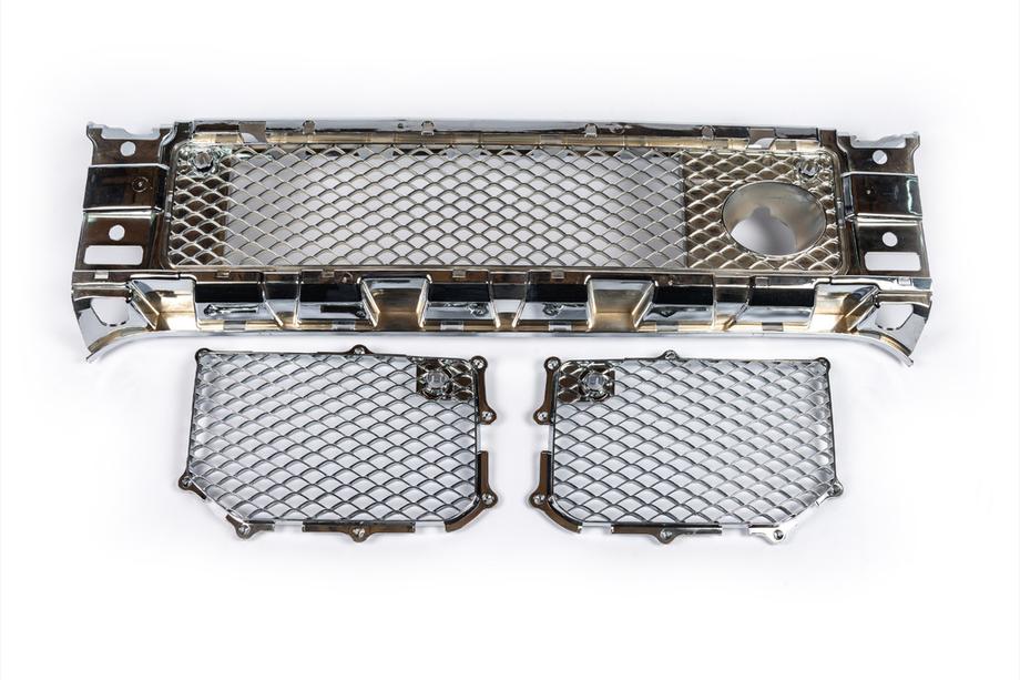 Mercedes G class W463 1990-2018 Juego de rejillas para parachoques (AMG, cromo) Image
