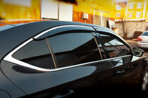 Skoda Superb 2015-2024 Deflectores de Ventana con Moldura Cromada SD (4 uds, Niken) foto 2