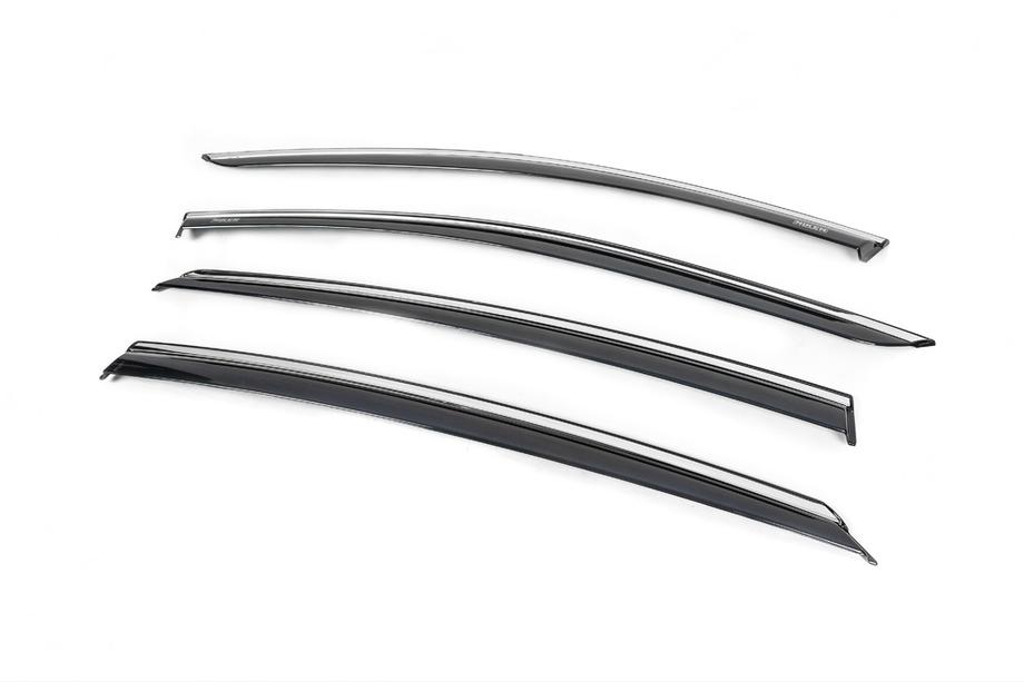 Opel Astra K 2016-2021 Deflectores de Ventana con Moldura Cromada HB (4 uds, Niken) Image