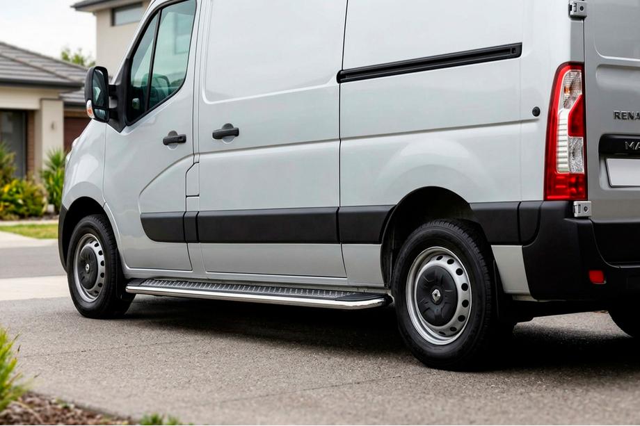 Renault Master 2011-2023 Estribos Laterales Maydos V2 (2 uds., Aluminio) Image