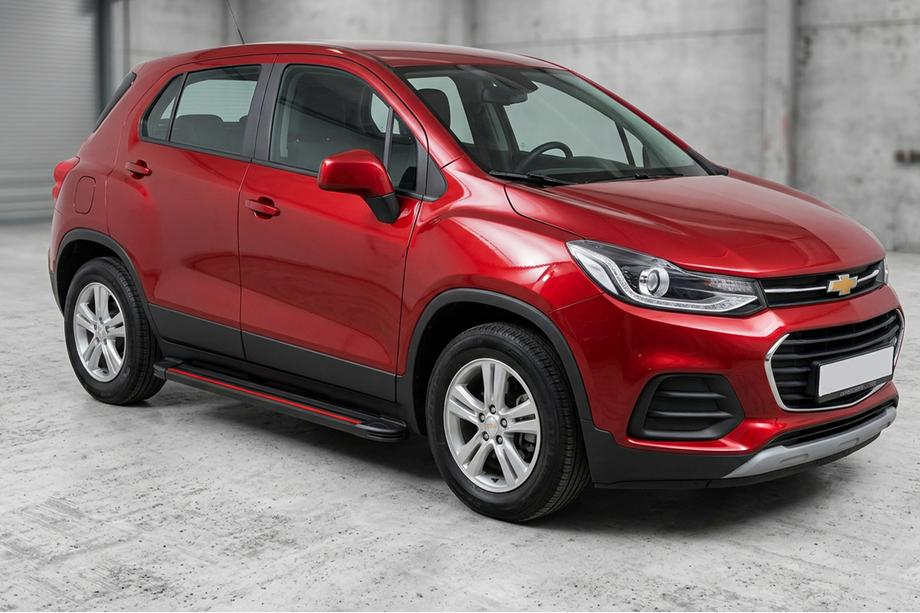 Chevrolet Trax 2012-2023 Estribos Laterales Maya Red (2 uds., Aluminio) Image
