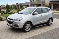 Hyundai IX-35 2010-2015 Estribos laterales Bosphorus Grey (2 uds., aluminio) foto 1