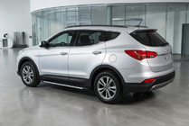 Hyundai Santa Fe 3 2012-2018 Estribos laterales Bosphorus Grey (2 uds., aluminio) foto 1
