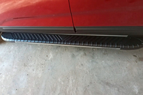 Kia Sorento II XM 2009-2014 Estribos laterales Bosphorus Grey (2 uds., aluminio) 2013-2016 foto 4