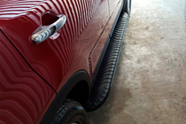 Kia Sorento II XM 2009-2014 Estribos laterales Bosphorus Grey (2 uds., aluminio) 2013-2016 foto 7