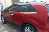 Kia Sorento II XM 2009-2014 Estribos laterales Bosphorus Grey (2 uds., aluminio) 2013-2016 foto 9