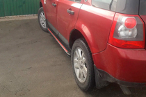 Land Rover Freelander II 2006–2014 Estribos Laterales Maya Red (2 uds., Aluminio) foto 3