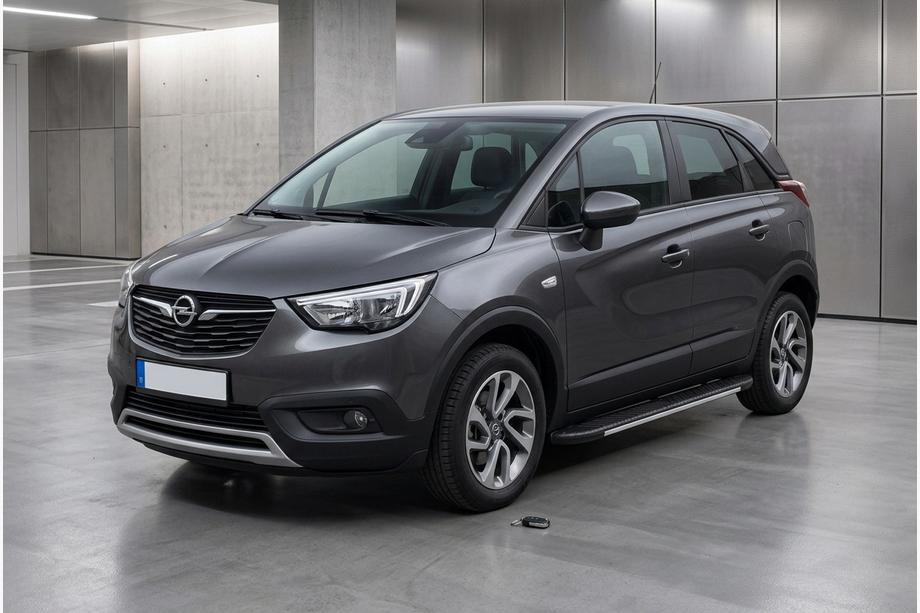 Opel Crossland X 2017-2024 Estribos laterales Bosphorus Grey (2 uds., aluminio) Image
