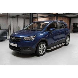 Estribos Laterales Maydos V2 (2 uds., Aluminio y Acero Inoxidable) Opel Crossland X 2017-2024 foto 1