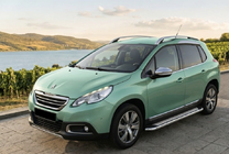 Peugeot 2008 2013-2019 Estribos Laterales Maydos V2 (2 uds., Aluminio y Acero Inoxidable) foto 1