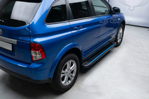 SsangYong Action 2005-2018 Estribos Laterales Maya Blue (2 uds., Aluminio) foto 1