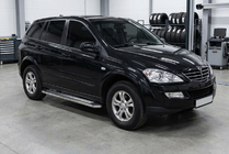 SsangYong Action 2005-2018 Estribos Laterales Maydos V2 (2 uds., Aluminio y Acero Inoxidable) foto 1