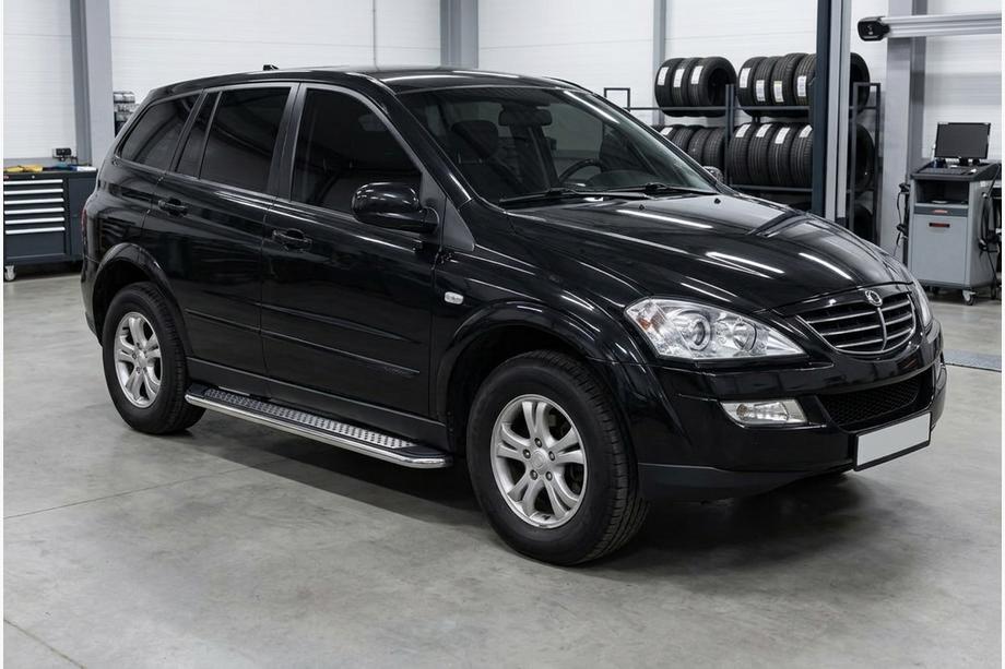 SsangYong Action 2005-2018 Estribos Laterales Maydos V2 (2 uds., Aluminio y Acero Inoxidable) Image