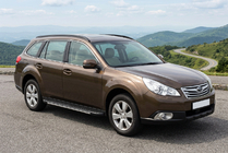 Subaru Outback 2009-2014 Estribos laterales Bosphorus Grey (2 uds., aluminio) foto 1