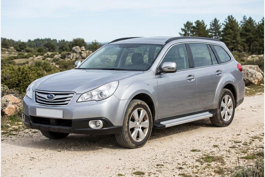 Subaru Outback 2009-2014 Estribos Laterales Maya V2 (2 uds., Aluminio) Image