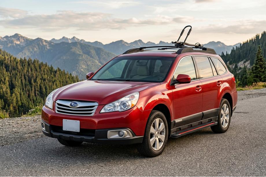 Subaru Outback 2009-2014 Estribos Laterales Maya Red (2 uds., Aluminio) Image