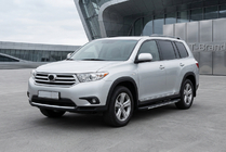 Toyota Highlander 2008-2013 Estribos laterales Bosphorus Grey (2 uds., aluminio) foto 1