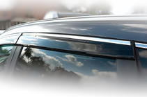 Honda CRV 2017-2022 Deflectores de ventana con moldura cromada (4 uds, HIC) foto 2