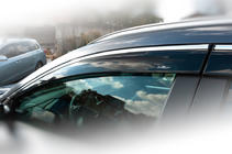 Honda CRV 2017-2022 Deflectores de ventana con moldura cromada (4 uds, HIC) foto 3