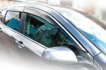 Honda CRV 2017-2022 Deflectores de ventana con moldura cromada (4 uds, HIC) foto 5
