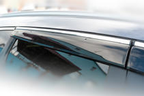 Honda CRV 2017-2022 Deflectores de ventana con moldura cromada (4 uds, HIC) foto 8