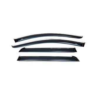 Deflectores de ventana con moldura cromada (4 uds, HIC) Volvo XC90 2002-2014 foto 3