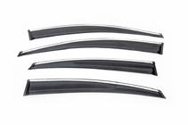 Hyundai Accent 2011-2017 Deflectores de ventana con cromo SD (4 uds., Sunplex Chrome) foto 2