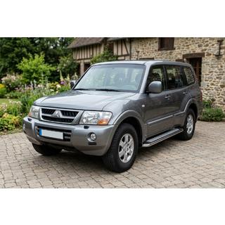 Estribos Laterales Maydos V2 (2 uds., Aluminio y Acero Inoxidable) Mitsubishi Pajero Wagon III 1999-2006 foto 1