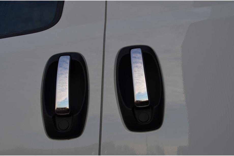 Fiat Fiorino/Qubo 2008-2024 Cubiertas Cromadas para Manijas de Puerta (4 piezas, Acero Inoxidable) Image