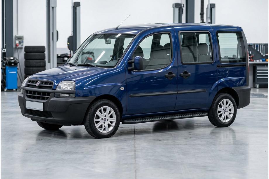 Fiat Doblo I 2001-2005 Estribos Laterales Tayga Black (2 uds., Aluminio) Image