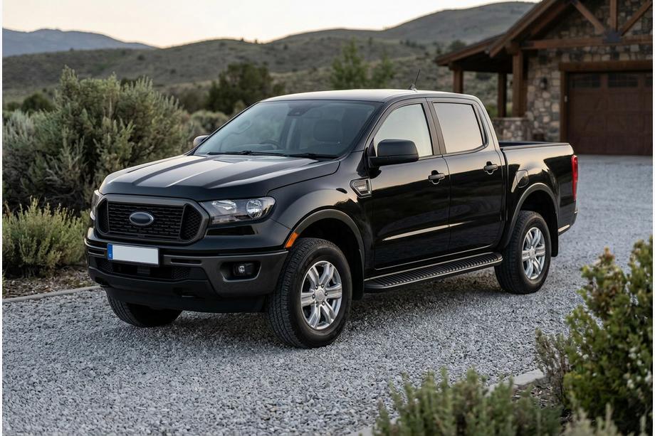 Ford Ranger 2011–2022 Estribos Laterales Tayga Black (2 uds., Aluminio) Image