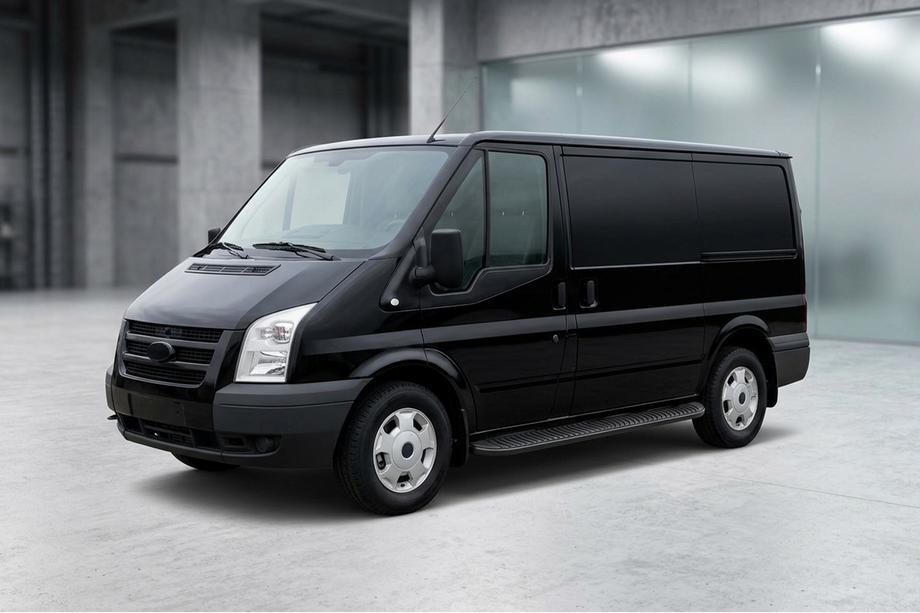 Ford Transit 2000–2014 Estribos Laterales Tayga Black (2 uds., Aluminio) Image