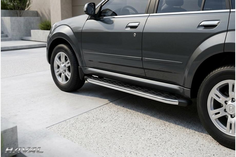 GreatWall Haval/Hover H3 2005-2013 Estribos Laterales BlackLine (2 uds., Aluminio) Image