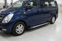 Hyundai H300, H1, Starex 2008-2020 Estribos Laterales Line (2 uds., Aluminio) foto 3