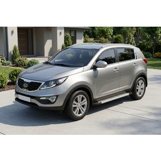 Estribos Laterales New Vision Grey (2 uds., Aluminio) Kia Sportage 2010-2015 foto 1