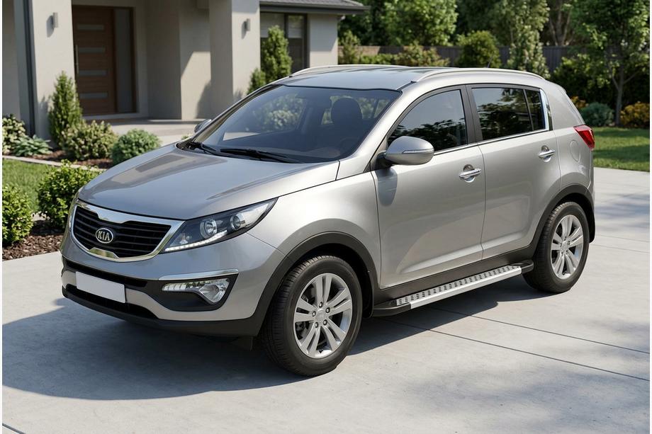 Kia Sportage 2010-2015 Estribos Laterales New Vision Grey (2 uds., Aluminio) Image