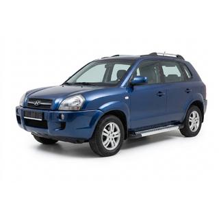 Estribos Laterales New Vision Grey (2 uds., Aluminio) Hyundai Tucson JM 2004- foto 1