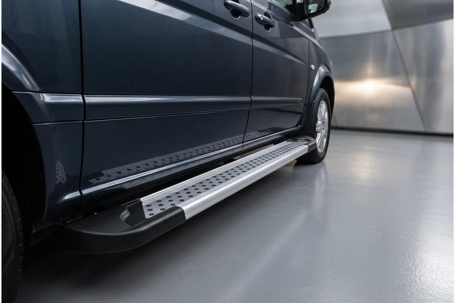 Mercedes Vito W639 2004-2014 Estribos Laterales New Vision Grey (2 uds., Aluminio) Larga (ExtraLong) Foto 1