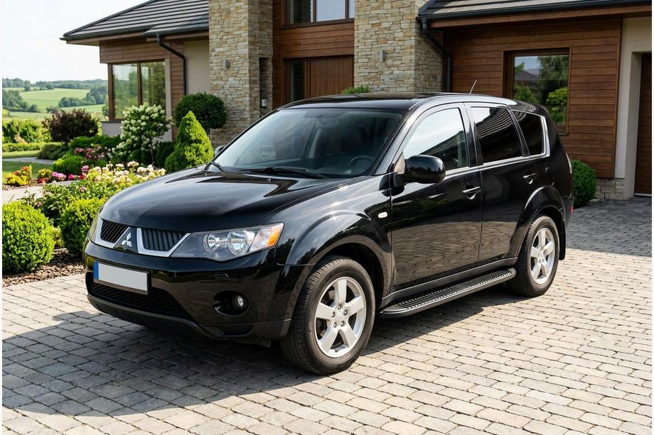 Mitsubishi Outlander 2006-2012 Estribos Laterales Tayga Black (2 uds., Aluminio) Image