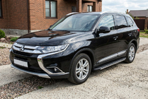 Mitsubishi Outlander 2012-2021 Estribos laterales Bosphorus Grey (2 uds., aluminio) foto 1