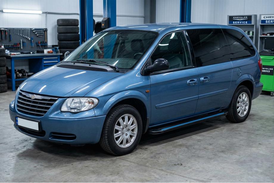 Chrysler Voyager 2001-2007 Estribos Laterales Maya Blue (2 uds., Aluminio) Image