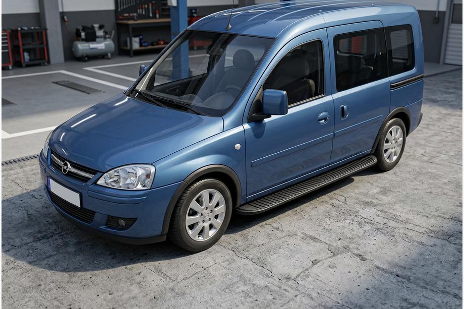 Opel Combo 2002–2012 Estribos Laterales Tayga Black (2 uds., Aluminio) Image