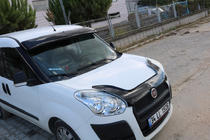 Fiat Doblo II 2010-2022 Visera para parabrisas (negro brillo, 5mm) foto 13