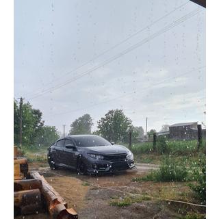 Lip delantero V1 (negro) Honda Civic Sedan X 2016-2021 foto 3