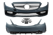 Mercedes C-class W205 2014-2021 Kit de carroceria con parachoques trasero completo (AMG C63-designs 2014-2018) foto 5