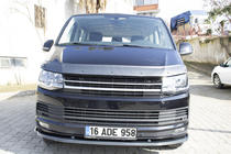 Volkswagen T6 2015-2024 Labio delantero efecto carbono 2015-2018 (ABS) foto 6
