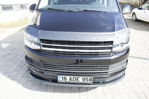 Volkswagen T6 2015-2024 Labio delantero efecto carbono 2015-2018 (ABS) foto 7