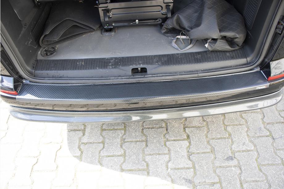 Volkswagen T6 2015-2024 Cubierta de parachoques trasero EuroCap efecto carbono (ABS) Foto 5