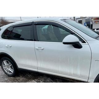 Deflectores de ventana con tira cromada (4 uds, HIC) Porsche Cayenne 2010-2017 foto 2